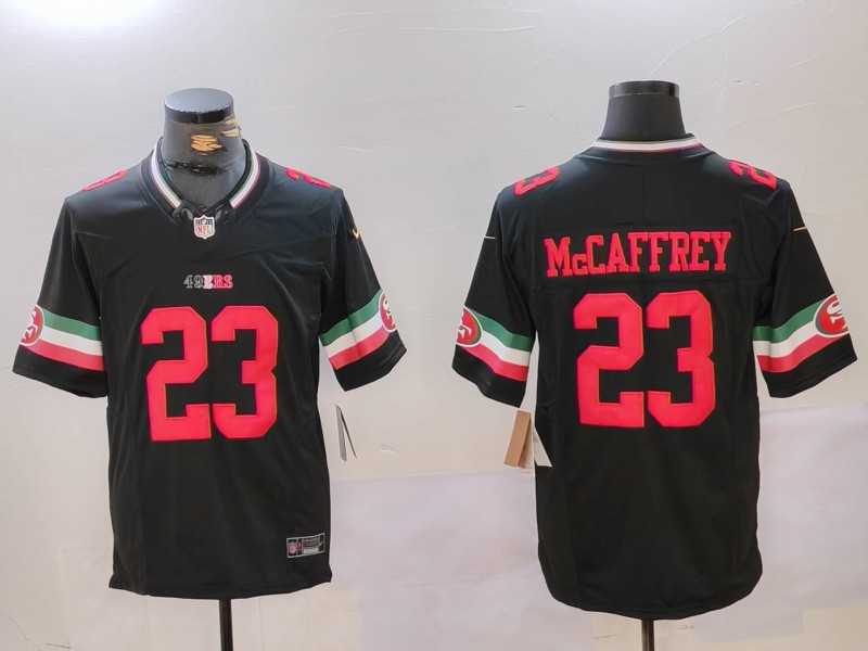 Mens San Francisco 49ers #23 Christian McCaffrey Black F.U.S.E. Mexico Vapor Limited Stitched Jersey Dzhi